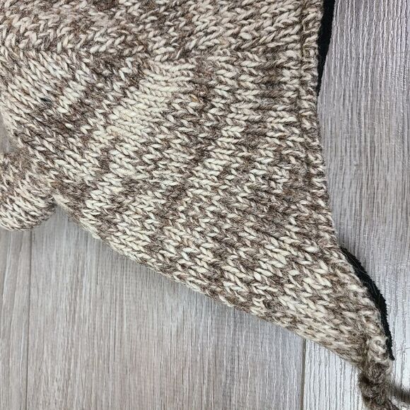 Mexx Girl's Knit Wool Fleece Lined Winter Trapper Hat with Tassels - Picture 7 of 13